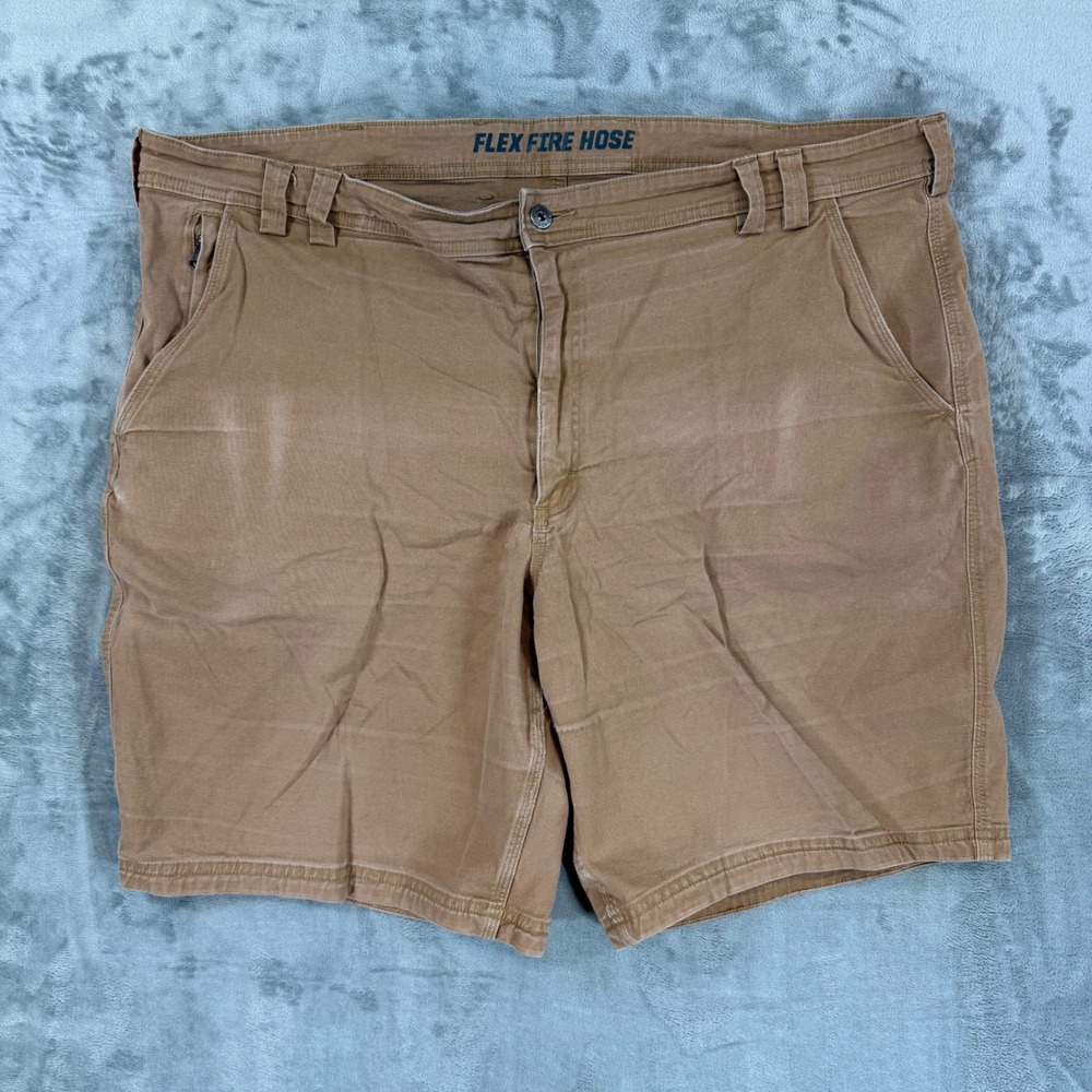 Duluth Trading Flex Fire Hose Relaxed Fit‎ Shorts Mens 48 Brown Canvas Utility